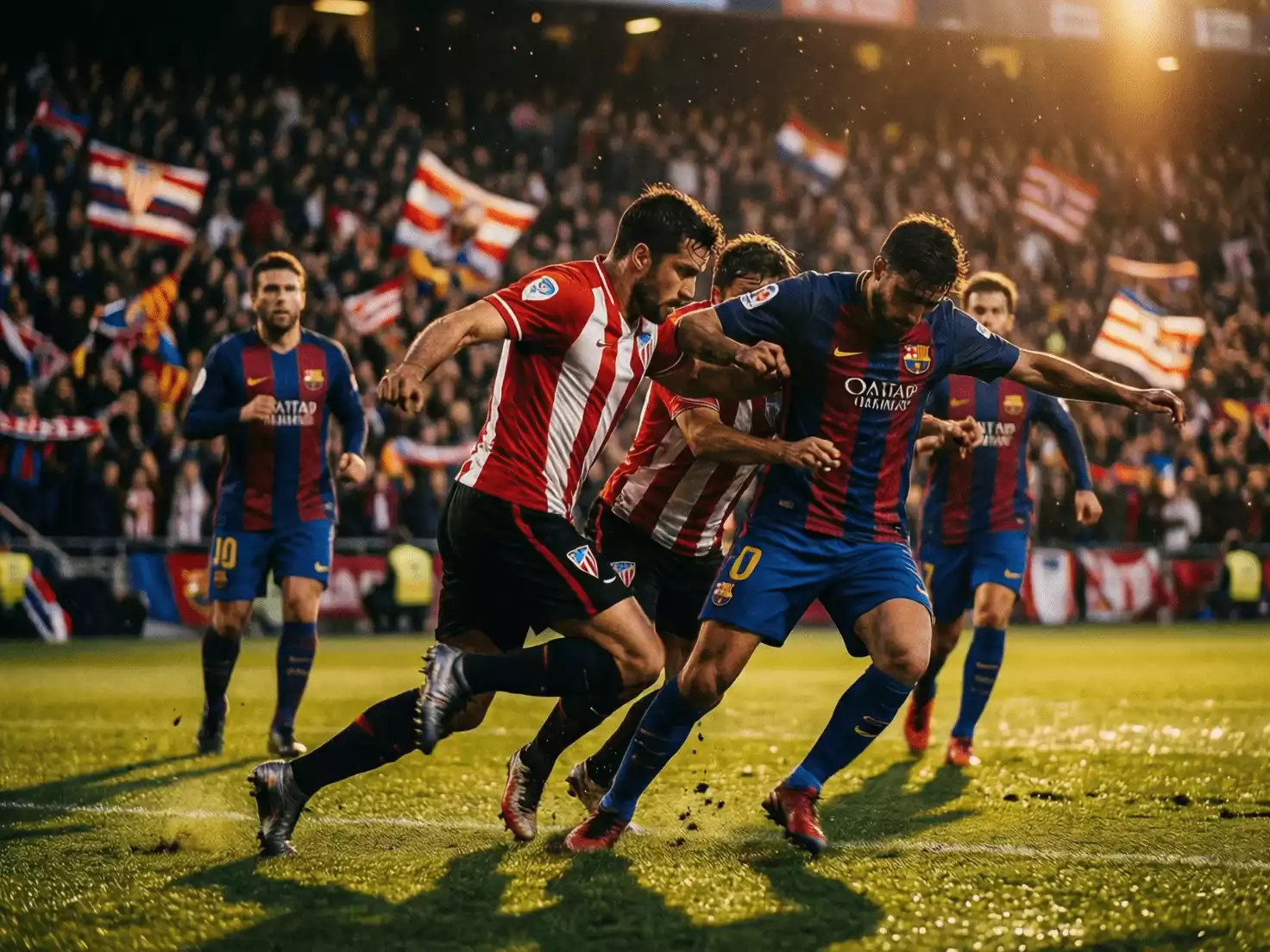 Partido de Copa del Rey entre Athletic Club y Barcelona en eliminatoria directa