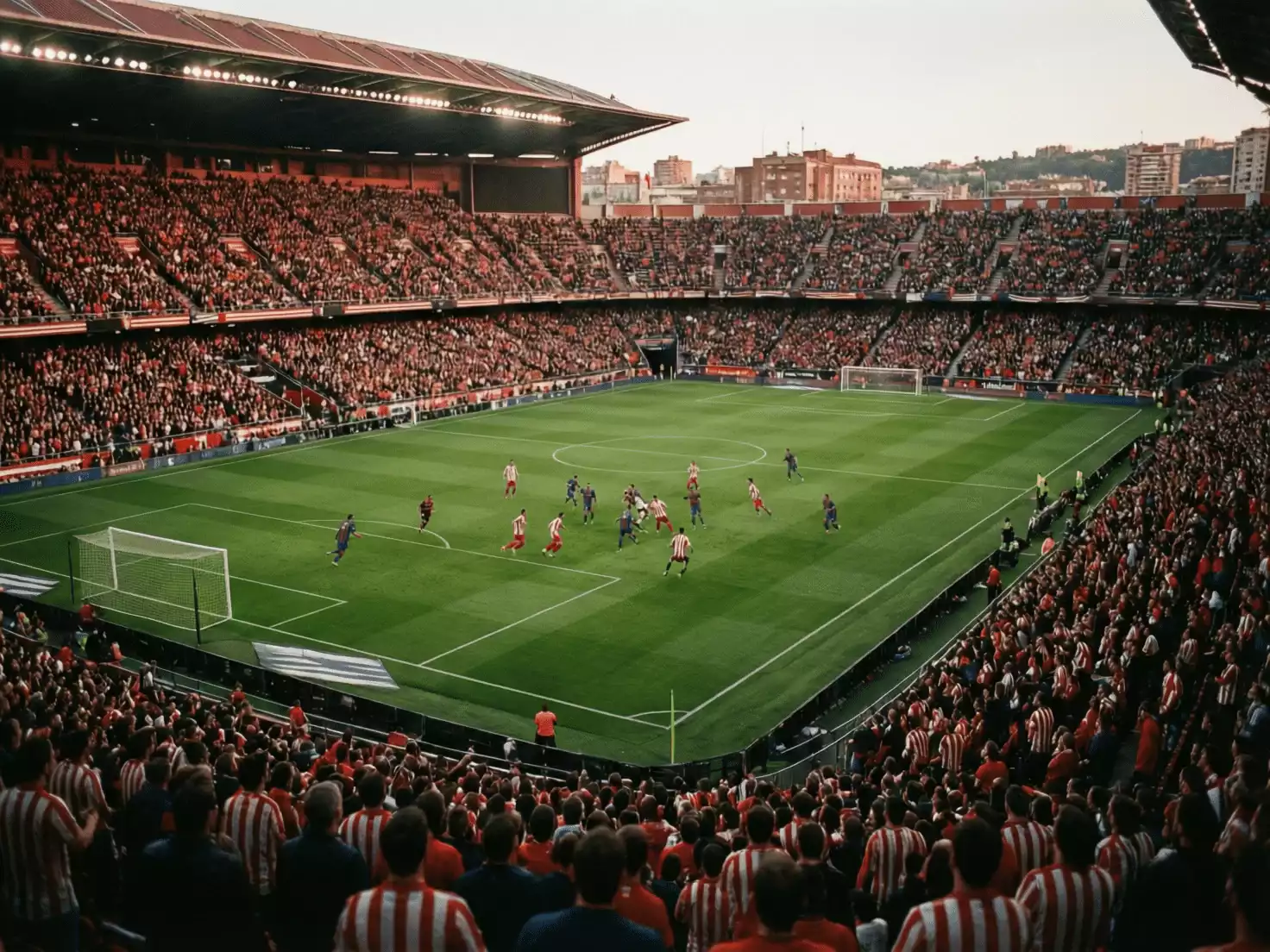 Ambiente en San Mam&eacute;s durante un partido entre Athletic Club y Barcelona