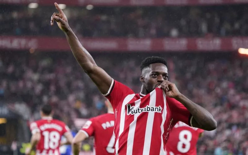 Iñaki Williams celebrando un gol con el Athletic Club