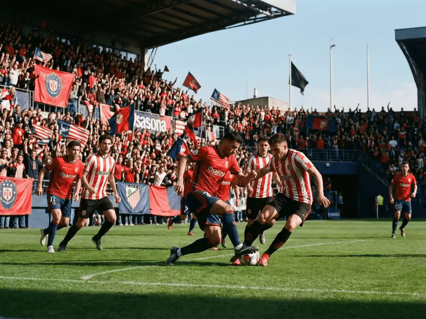 Partido entre Osasuna y Athletic Club en El Sadar