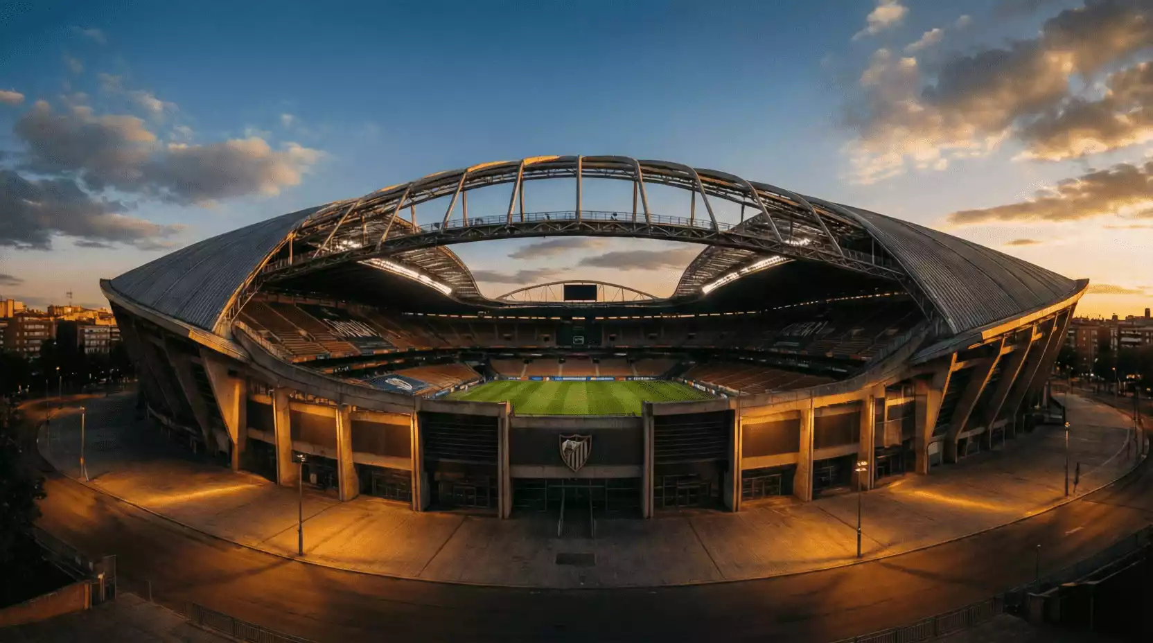 Vista panorámica del estadio San Mamés, La Catedral del fútbol