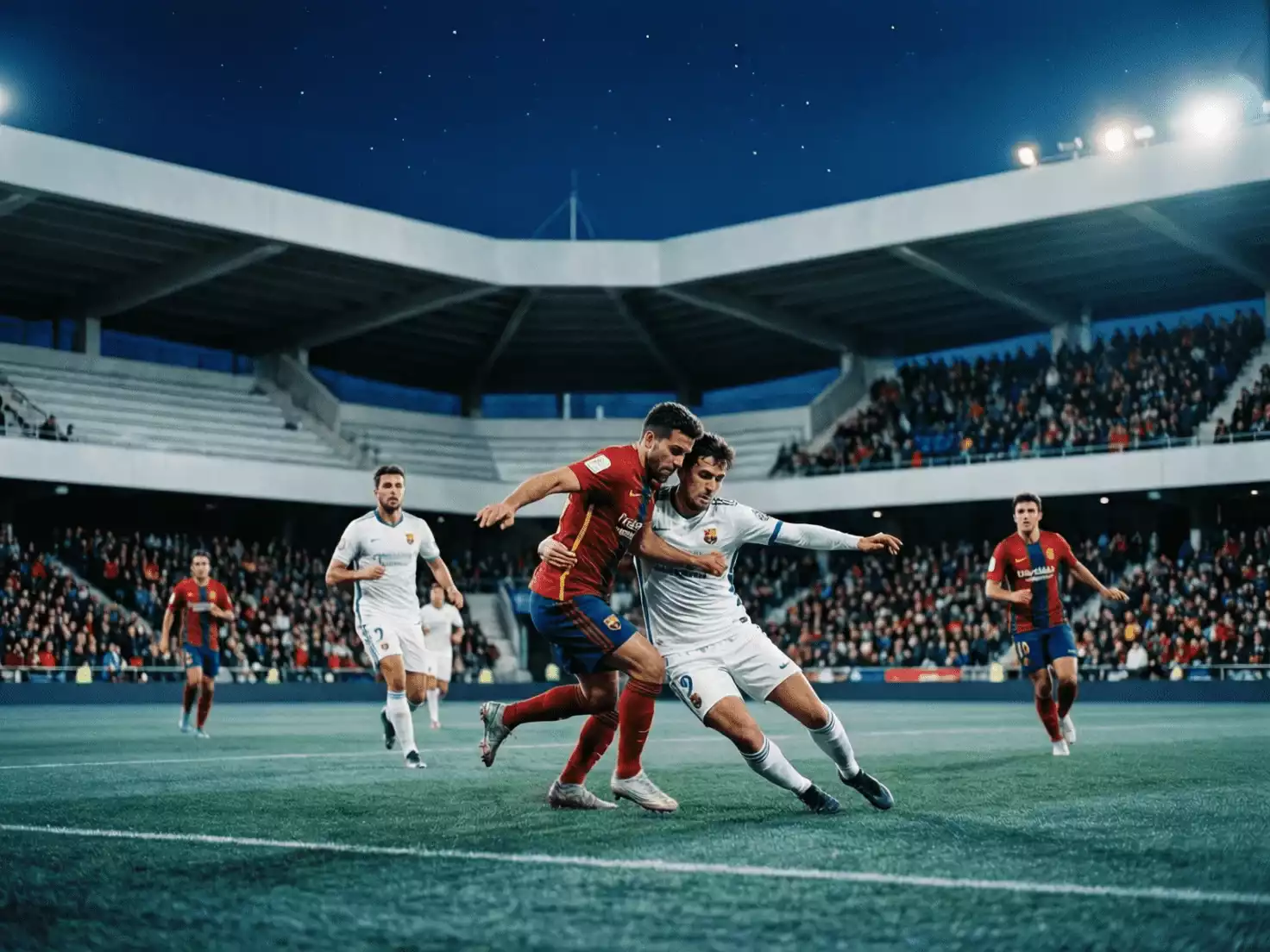 Partido de f&uacute;tbol en formato de torneo eliminatorio con equipos espa&ntilde;oles de &eacute;lite